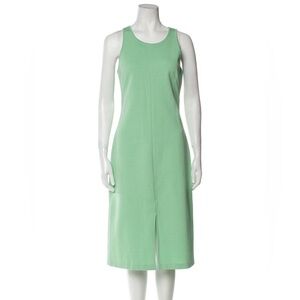 St. John Scoop Neck Green Sleeveless Dress - Size 4